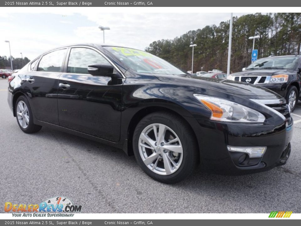 2015 Nissan Altima 2.5 SL Super Black / Beige Photo #7
