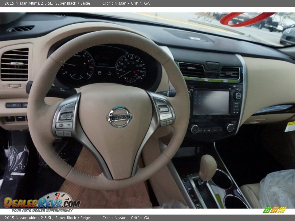 2015 Nissan Altima 2.5 SL Super Black / Beige Photo #10