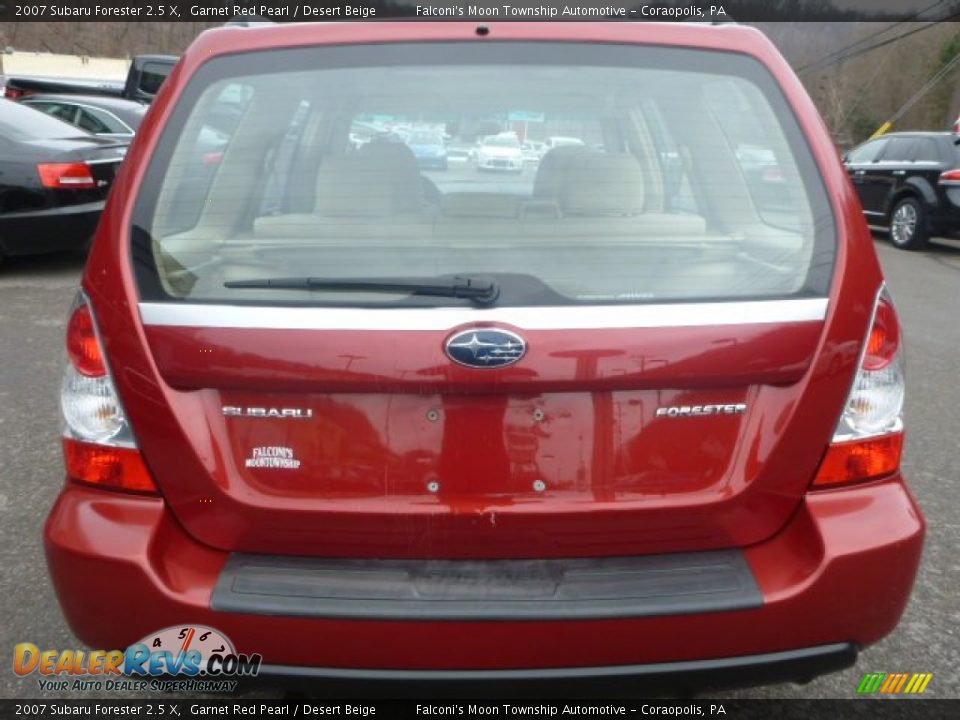 2007 Subaru Forester 2.5 X Garnet Red Pearl / Desert Beige Photo #7