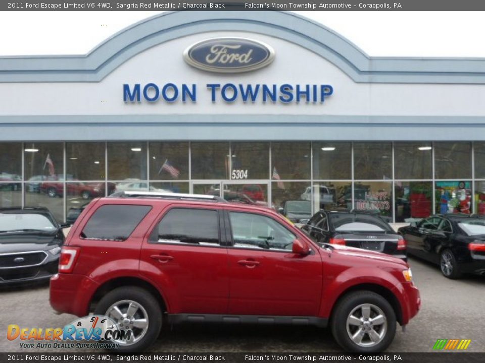 2011 Ford Escape Limited V6 4WD Sangria Red Metallic / Charcoal Black Photo #1