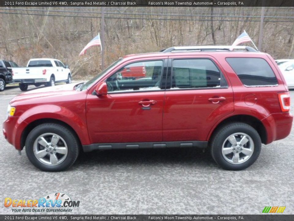 2011 Ford Escape Limited V6 4WD Sangria Red Metallic / Charcoal Black Photo #10