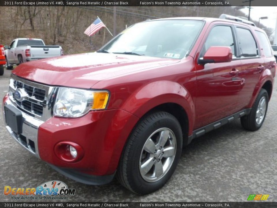 2011 Ford Escape Limited V6 4WD Sangria Red Metallic / Charcoal Black Photo #11