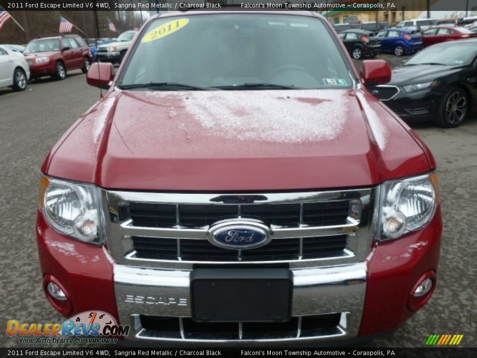 2011 Ford Escape Limited V6 4WD Sangria Red Metallic / Charcoal Black Photo #12