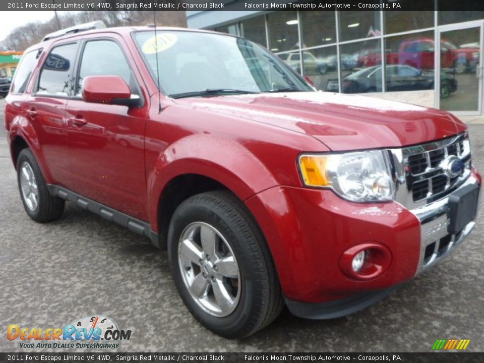 2011 Ford Escape Limited V6 4WD Sangria Red Metallic / Charcoal Black Photo #13