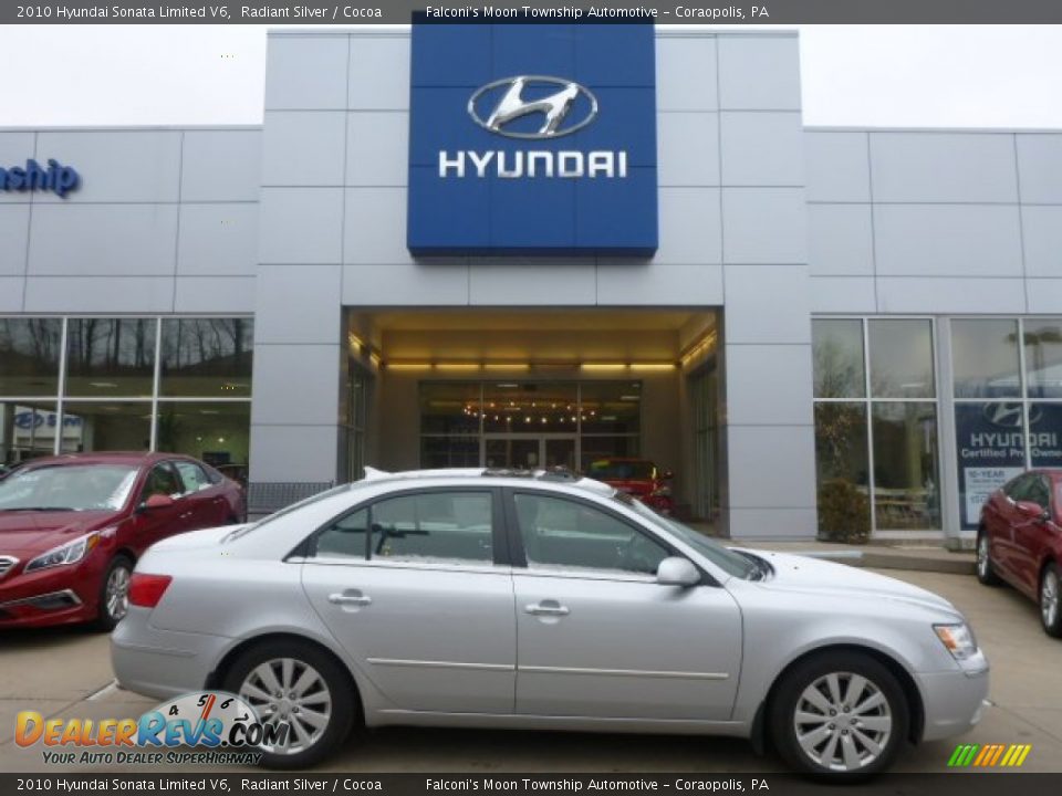 2010 Hyundai Sonata Limited V6 Radiant Silver / Cocoa Photo #1