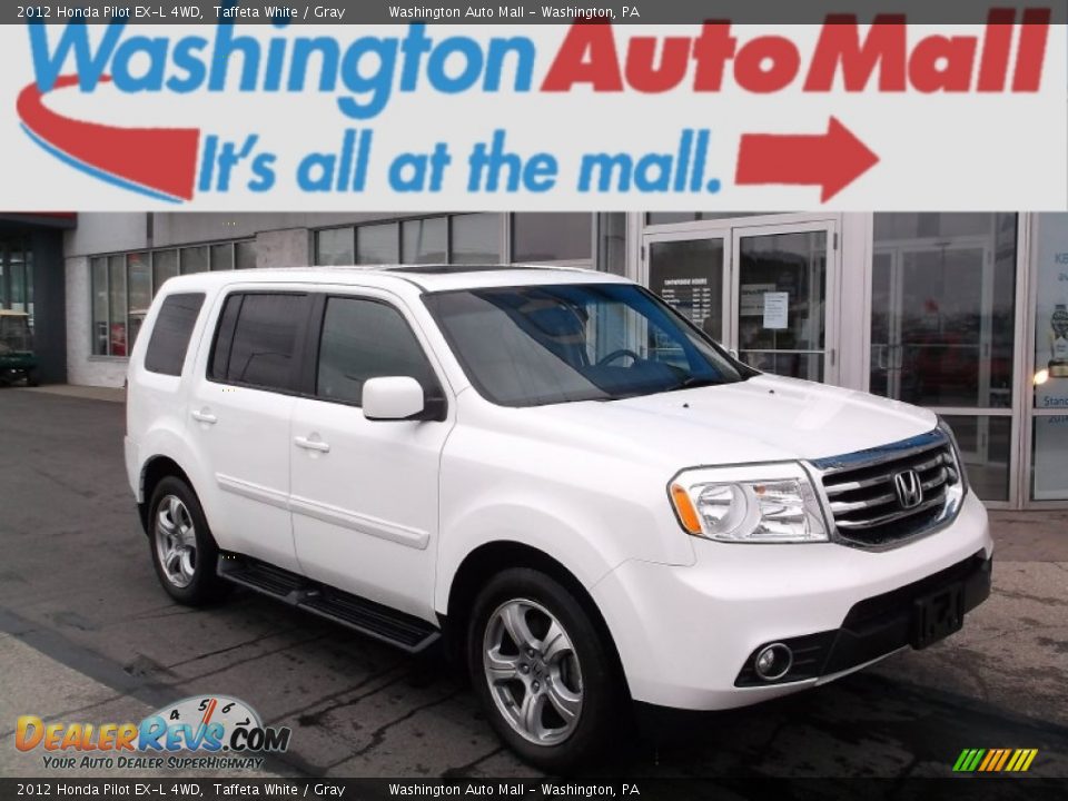 2012 Honda Pilot EX-L 4WD Taffeta White / Gray Photo #1
