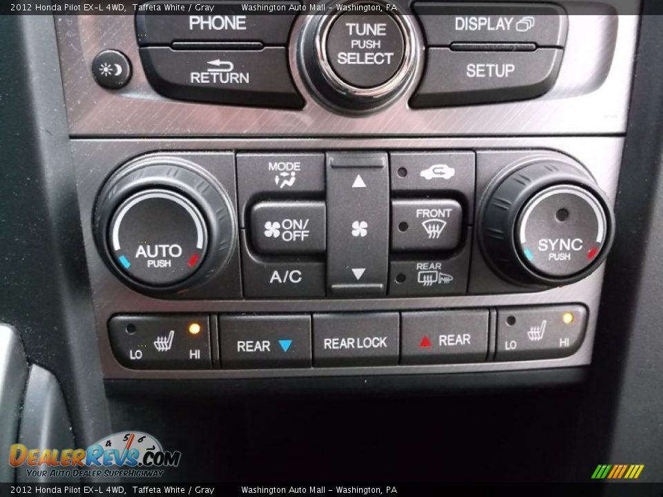 2012 Honda Pilot EX-L 4WD Taffeta White / Gray Photo #16