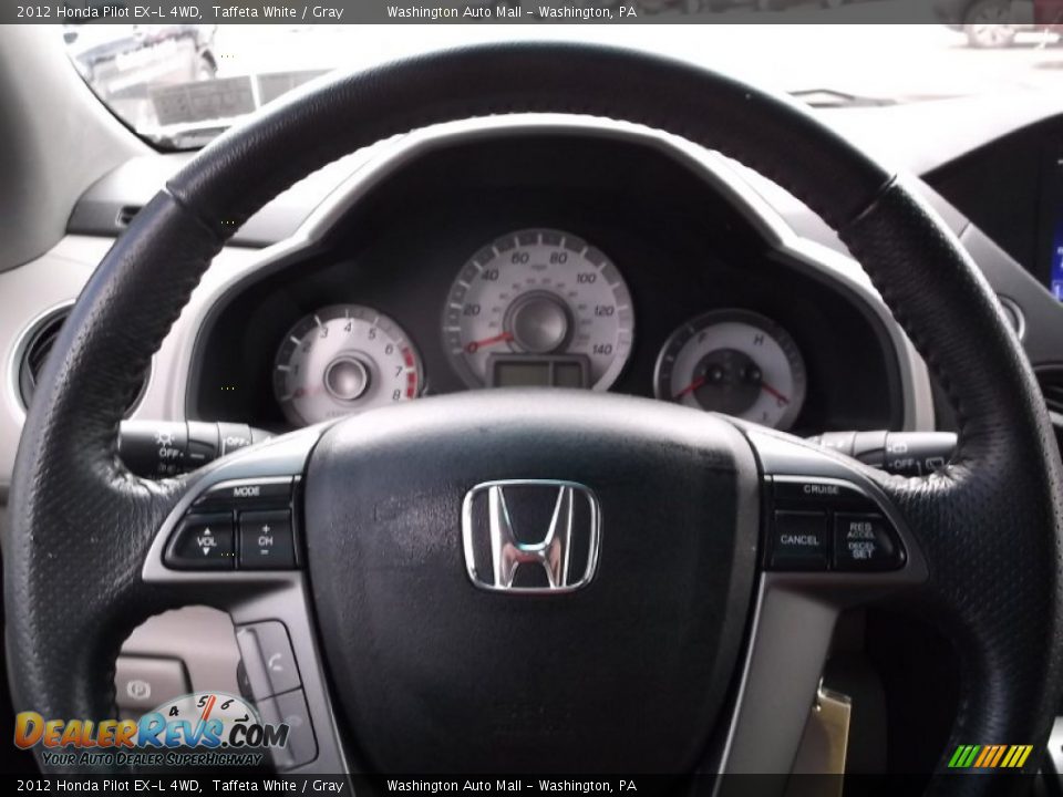 2012 Honda Pilot EX-L 4WD Taffeta White / Gray Photo #17