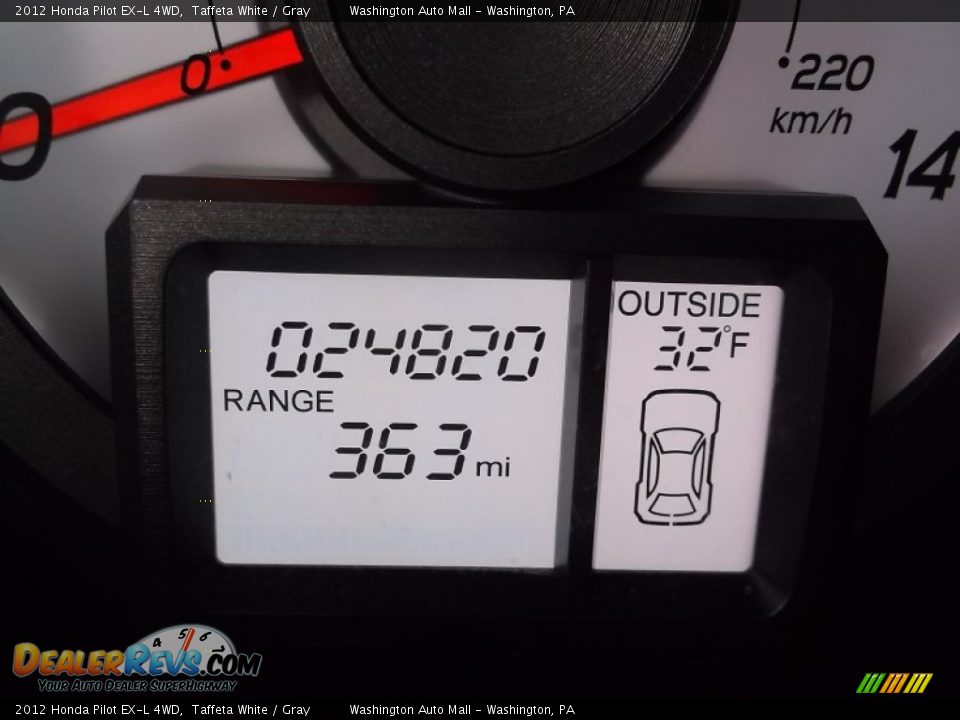 2012 Honda Pilot EX-L 4WD Taffeta White / Gray Photo #24