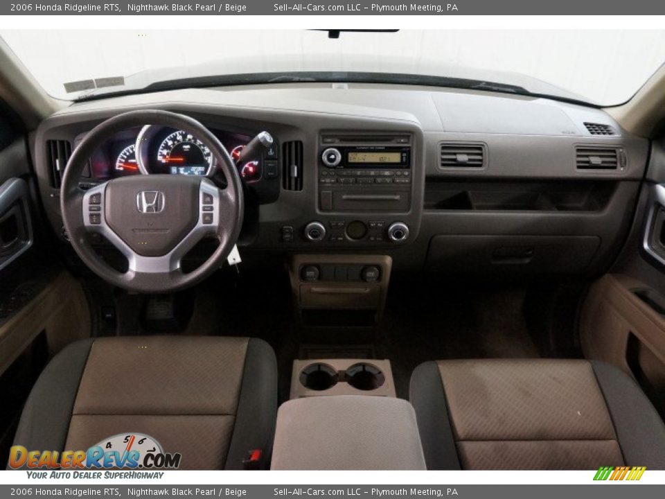 2006 Honda Ridgeline RTS Nighthawk Black Pearl / Beige Photo #22