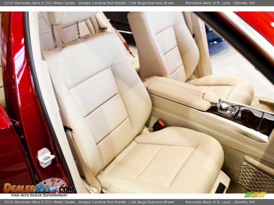 2015 Mercedes-Benz E 350 4Matic Sedan designo Cardinal Red Metallic / Silk Beige/Espresso Brown Photo #12