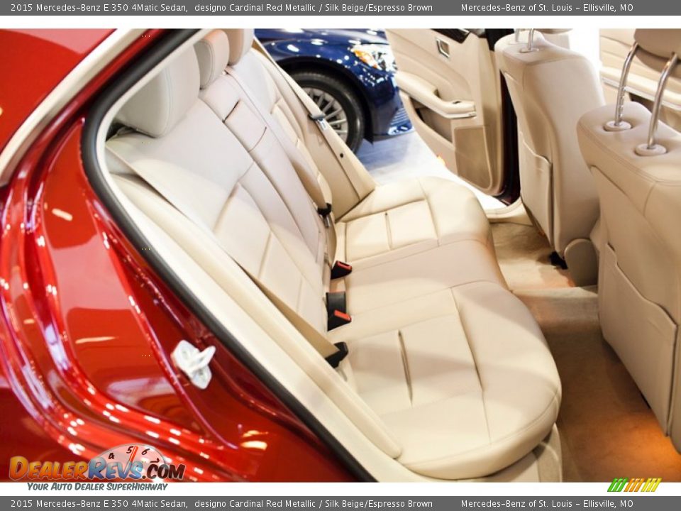 2015 Mercedes-Benz E 350 4Matic Sedan designo Cardinal Red Metallic / Silk Beige/Espresso Brown Photo #14
