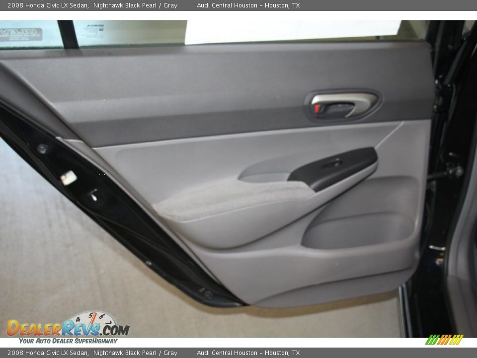 2008 Honda Civic LX Sedan Nighthawk Black Pearl / Gray Photo #14