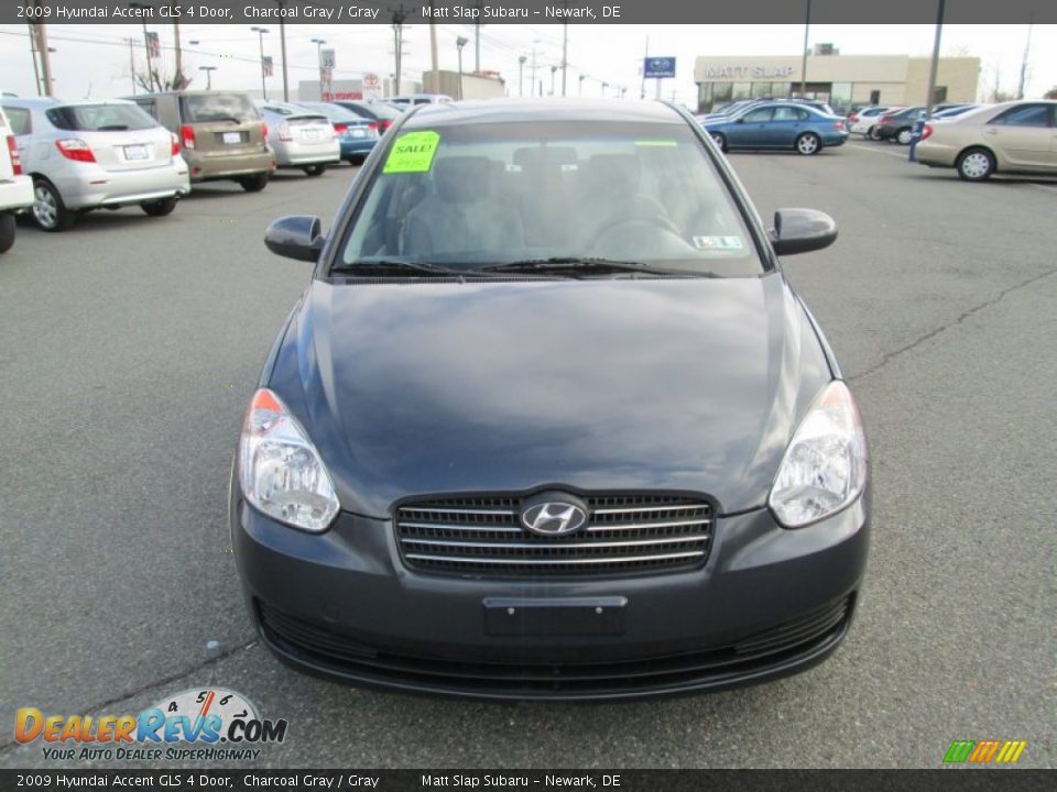 2009 Hyundai Accent GLS 4 Door Charcoal Gray / Gray Photo #3