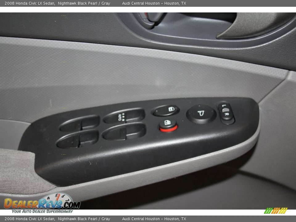 2008 Honda Civic LX Sedan Nighthawk Black Pearl / Gray Photo #19