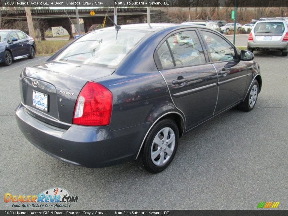 2009 Hyundai Accent GLS 4 Door Charcoal Gray / Gray Photo #6