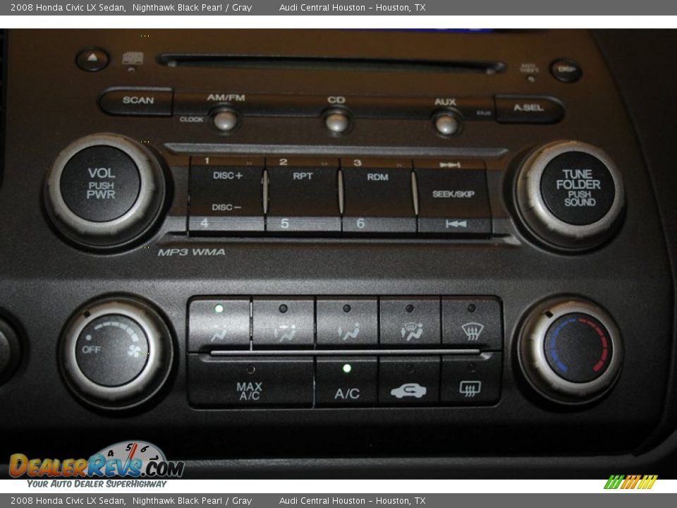 2008 Honda Civic LX Sedan Nighthawk Black Pearl / Gray Photo #22