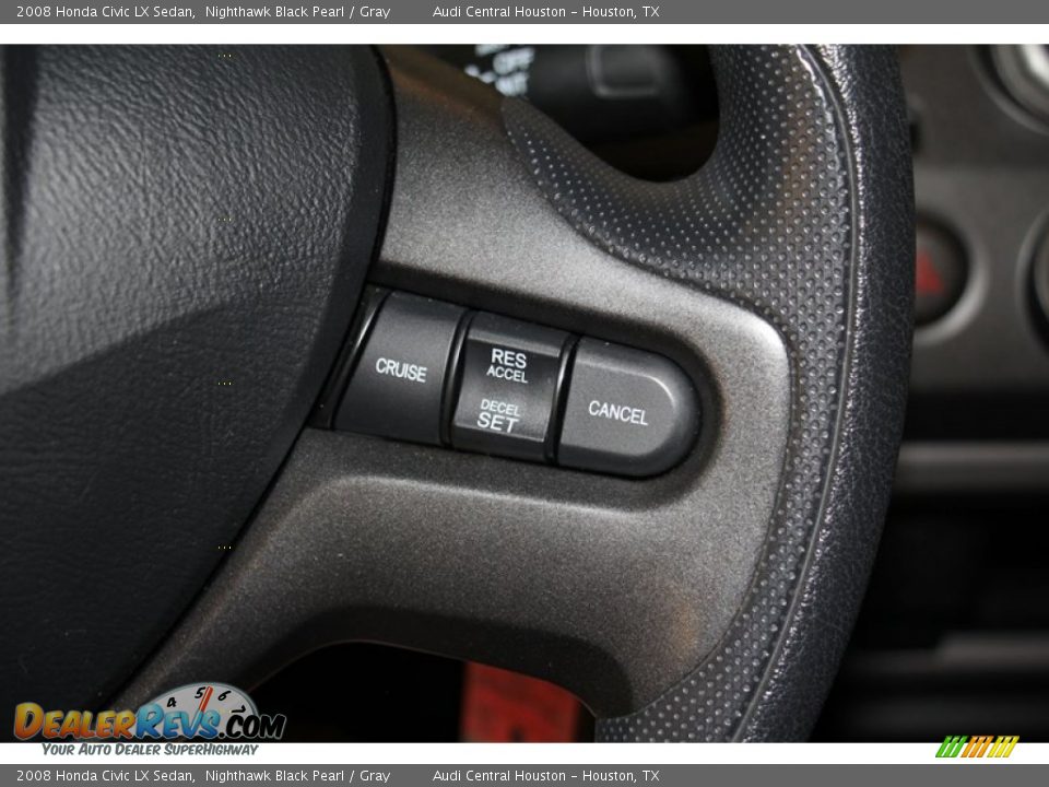 2008 Honda Civic LX Sedan Nighthawk Black Pearl / Gray Photo #23