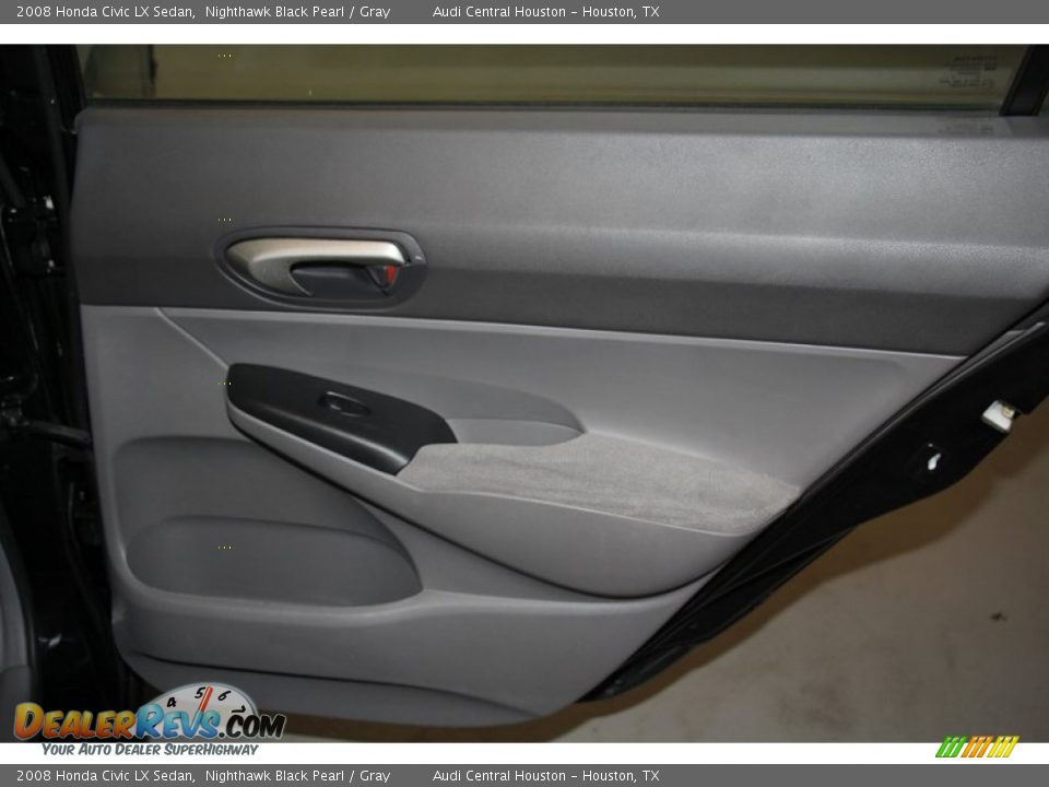 2008 Honda Civic LX Sedan Nighthawk Black Pearl / Gray Photo #26