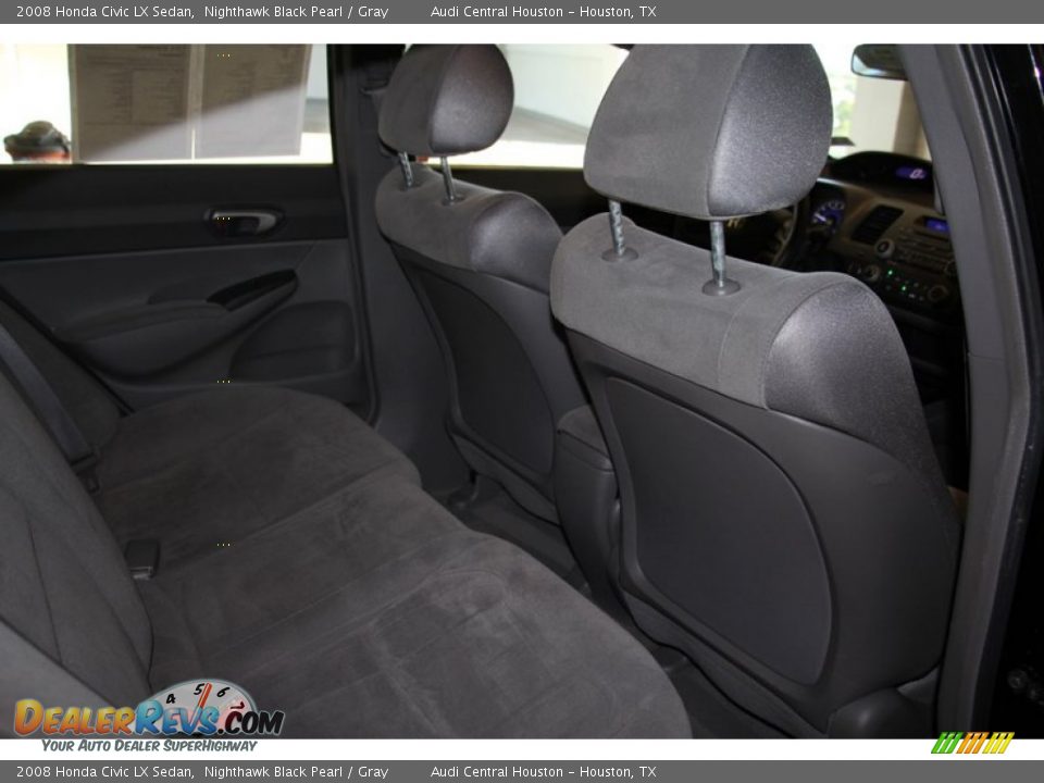 2008 Honda Civic LX Sedan Nighthawk Black Pearl / Gray Photo #27