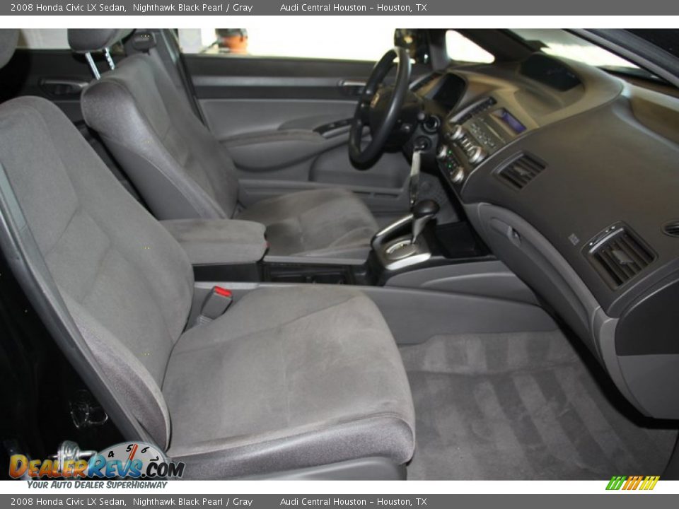 2008 Honda Civic LX Sedan Nighthawk Black Pearl / Gray Photo #31