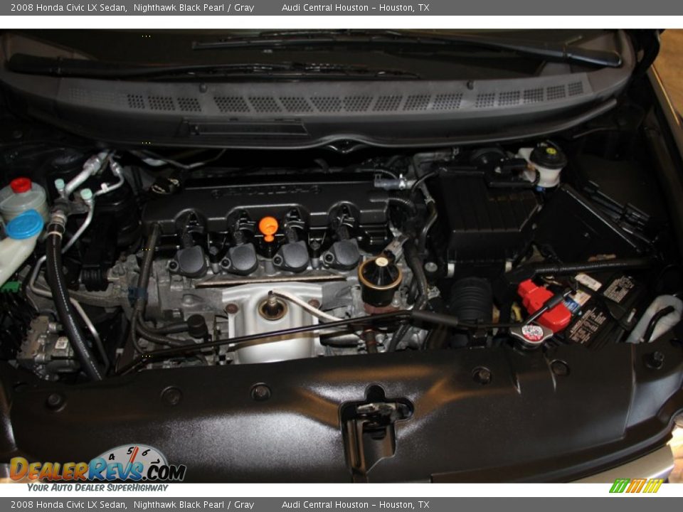 2008 Honda Civic LX Sedan Nighthawk Black Pearl / Gray Photo #32