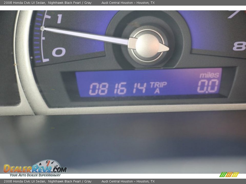 2008 Honda Civic LX Sedan Nighthawk Black Pearl / Gray Photo #36