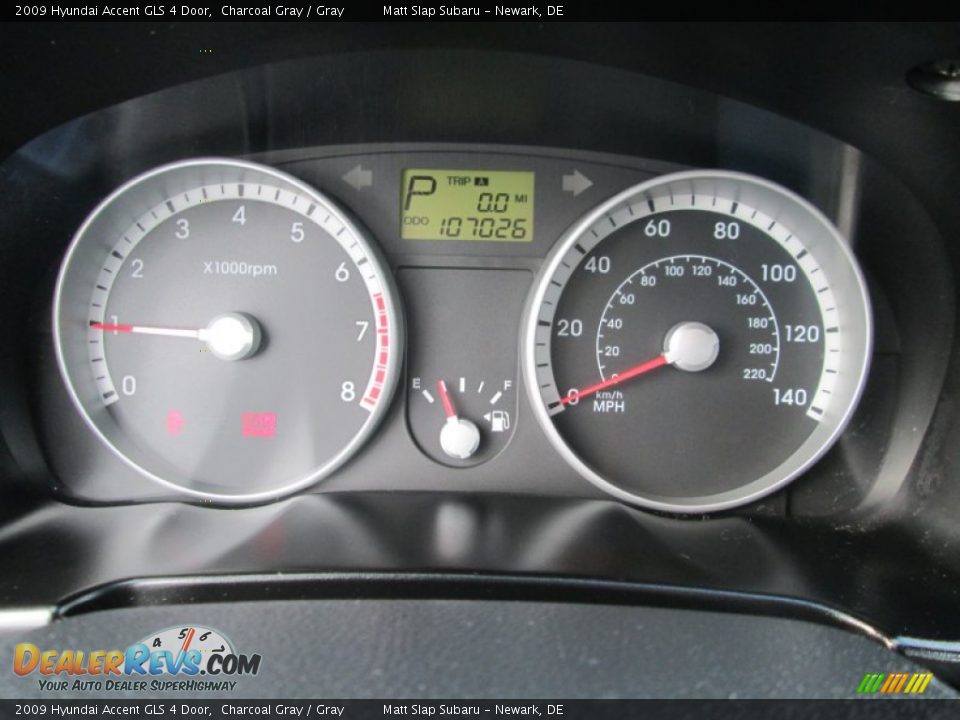2009 Hyundai Accent GLS 4 Door Charcoal Gray / Gray Photo #24