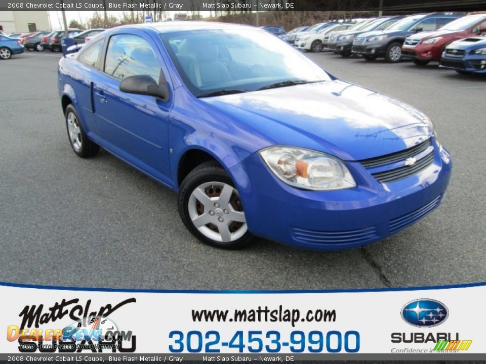 2008 Chevrolet Cobalt LS Coupe Blue Flash Metallic / Gray Photo #1