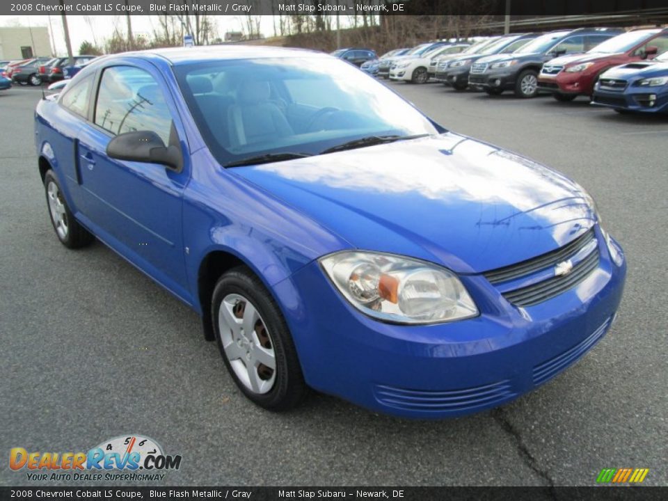 2008 Chevrolet Cobalt LS Coupe Blue Flash Metallic / Gray Photo #4