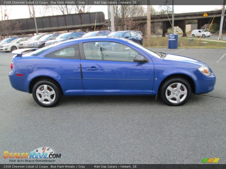 2008 Chevrolet Cobalt LS Coupe Blue Flash Metallic / Gray Photo #5
