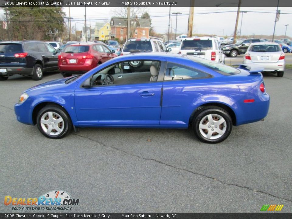 2008 Chevrolet Cobalt LS Coupe Blue Flash Metallic / Gray Photo #9