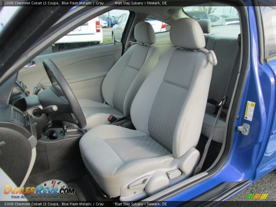 2008 Chevrolet Cobalt LS Coupe Blue Flash Metallic / Gray Photo #13