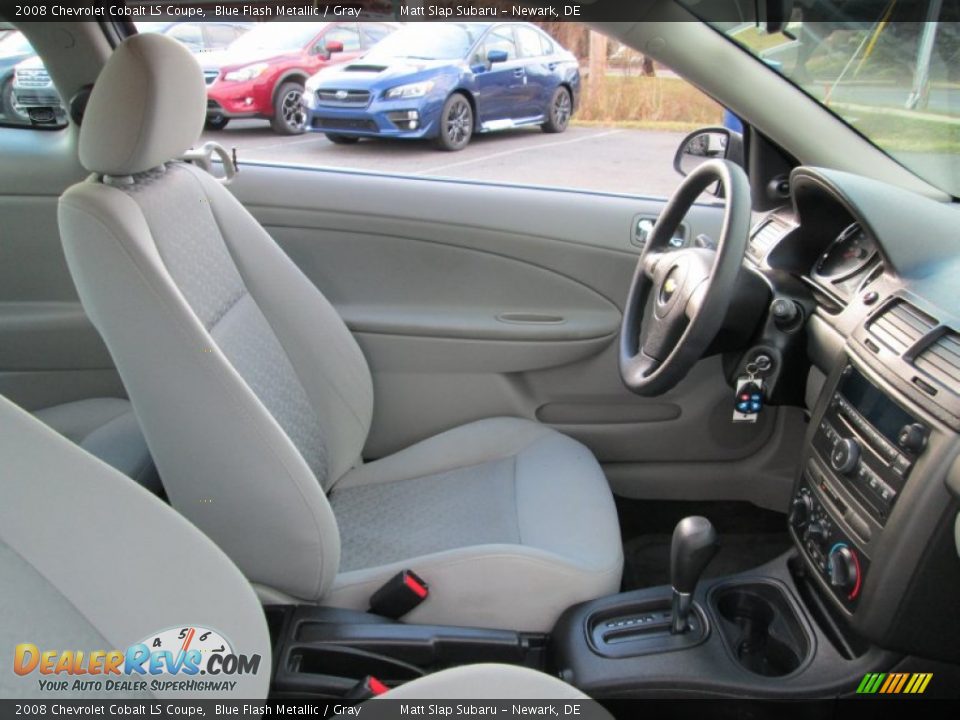2008 Chevrolet Cobalt LS Coupe Blue Flash Metallic / Gray Photo #14