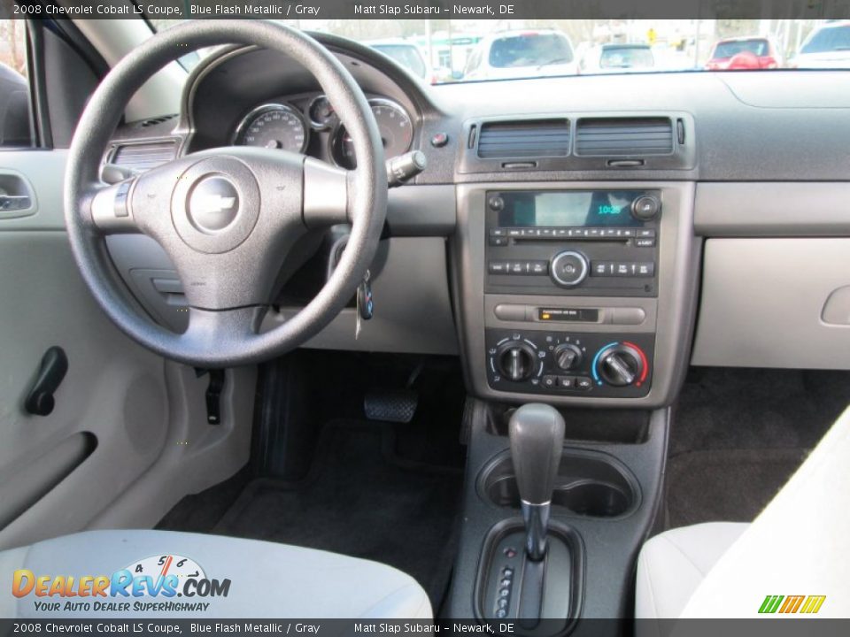 2008 Chevrolet Cobalt LS Coupe Blue Flash Metallic / Gray Photo #15