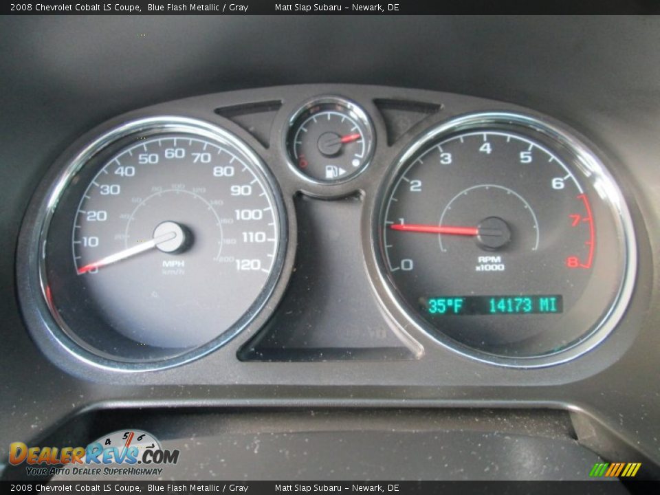 2008 Chevrolet Cobalt LS Coupe Blue Flash Metallic / Gray Photo #22