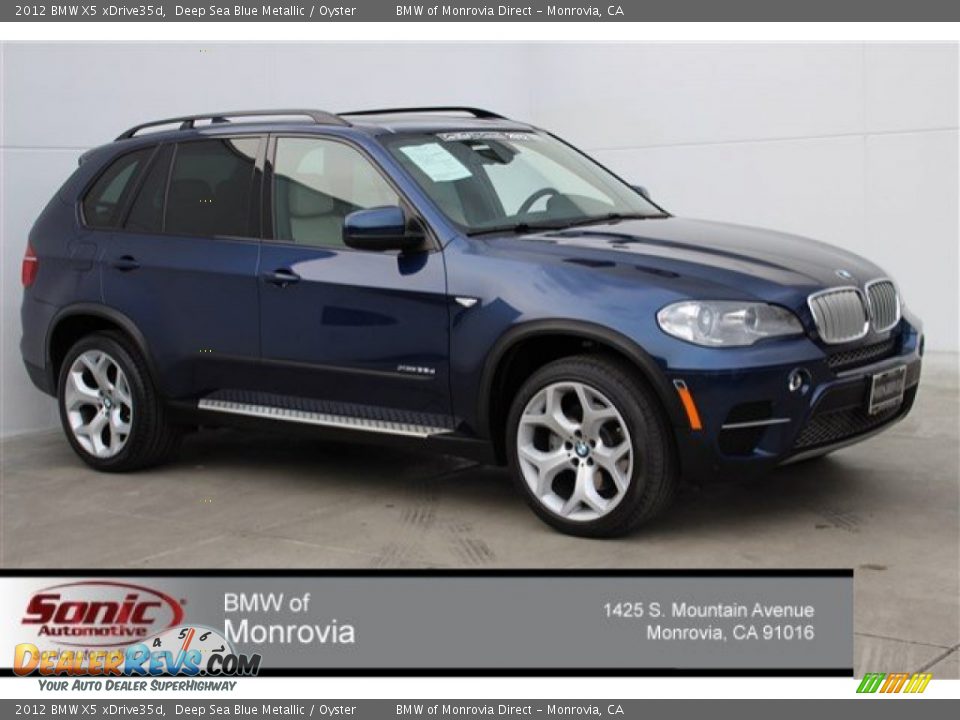 2012 BMW X5 xDrive35d Deep Sea Blue Metallic / Oyster Photo #1