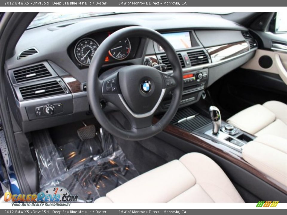 2012 BMW X5 xDrive35d Deep Sea Blue Metallic / Oyster Photo #9