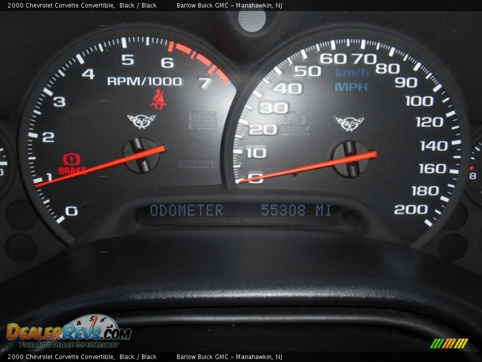 2000 Chevrolet Corvette Convertible Black / Black Photo #21