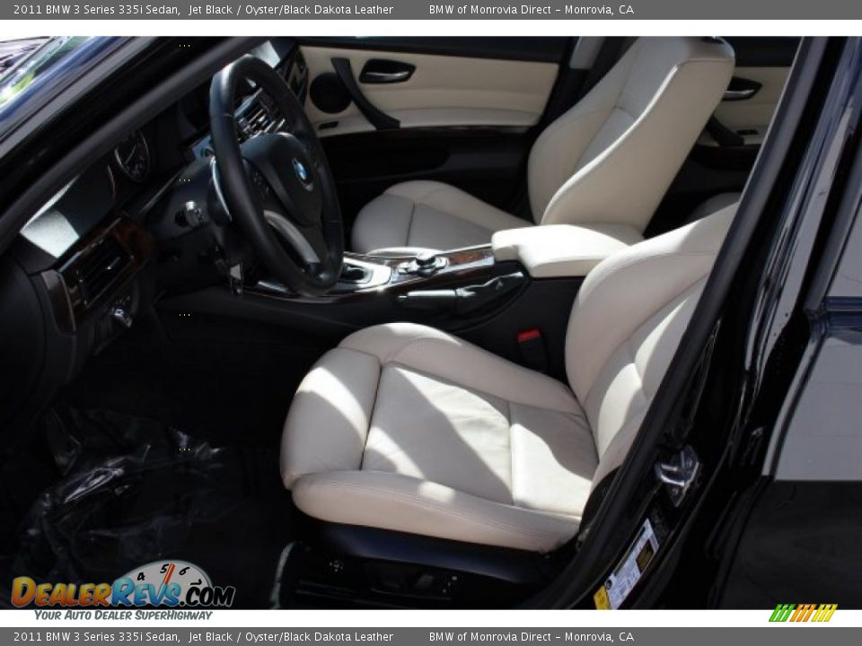 2011 BMW 3 Series 335i Sedan Jet Black / Oyster/Black Dakota Leather Photo #13