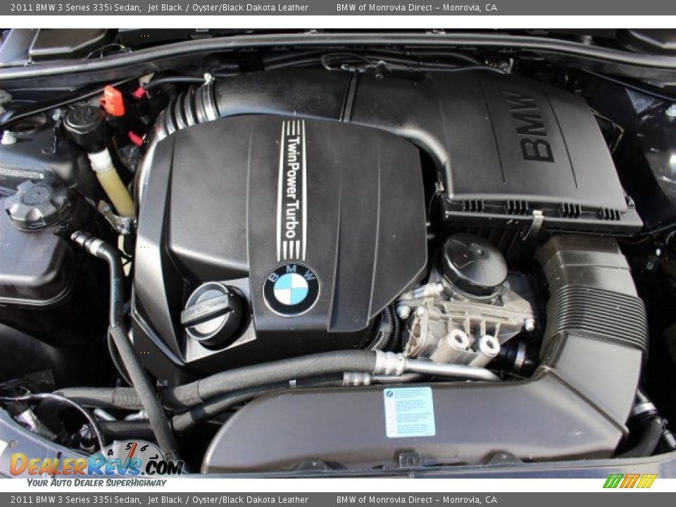 2011 BMW 3 Series 335i Sedan Jet Black / Oyster/Black Dakota Leather Photo #20