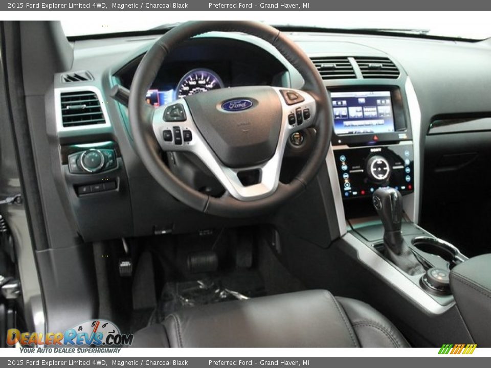 2015 Ford Explorer Limited 4WD Magnetic / Charcoal Black Photo #10