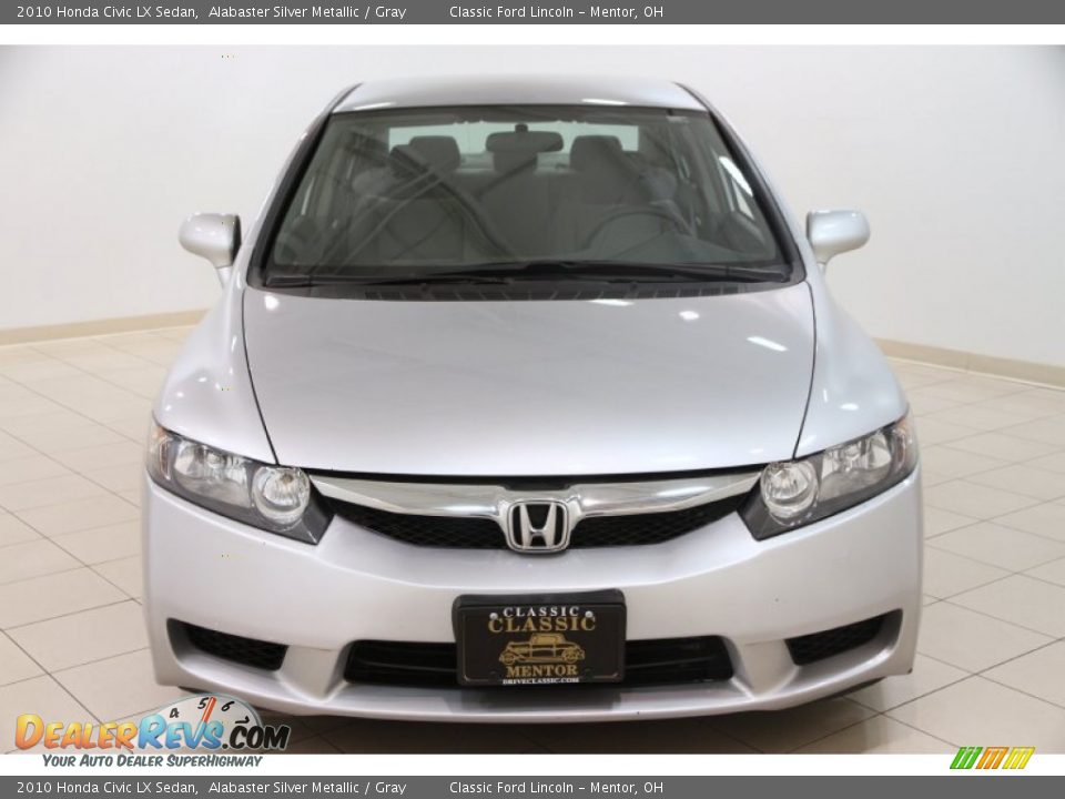 2010 Honda Civic LX Sedan Alabaster Silver Metallic / Gray Photo #2