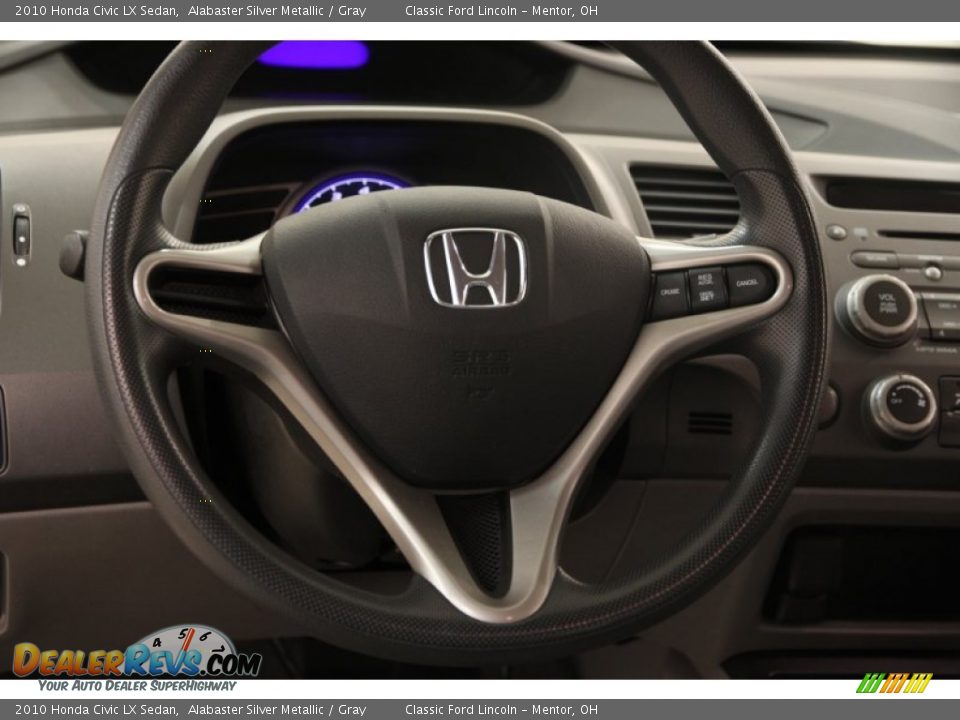 2010 Honda Civic LX Sedan Alabaster Silver Metallic / Gray Photo #6