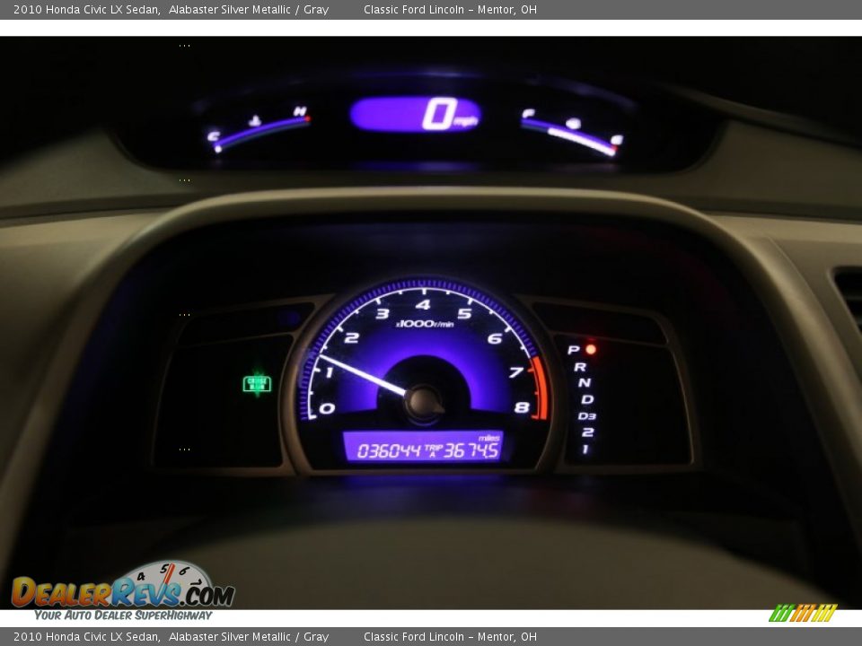 2010 Honda Civic LX Sedan Alabaster Silver Metallic / Gray Photo #7