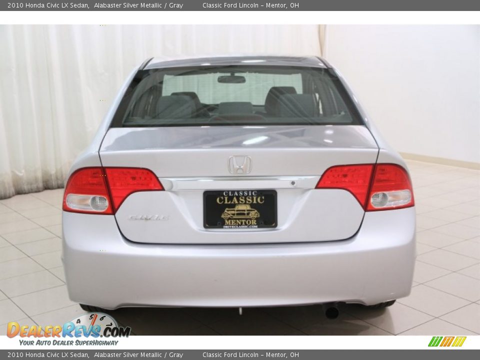 2010 Honda Civic LX Sedan Alabaster Silver Metallic / Gray Photo #13