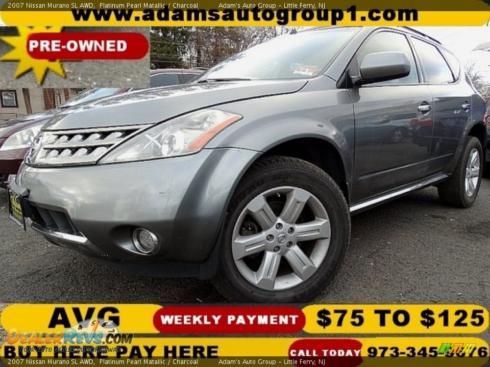 2007 Nissan Murano SL AWD Platinum Pearl Matallic / Charcoal Photo #1