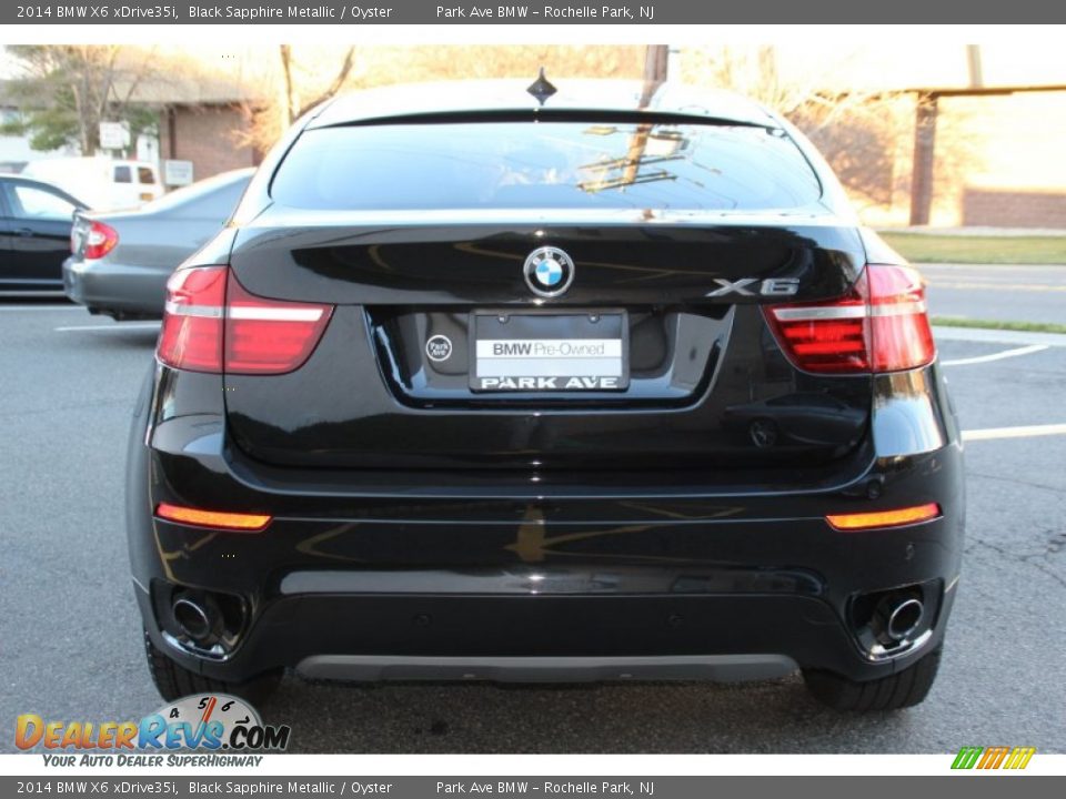 2014 BMW X6 xDrive35i Black Sapphire Metallic / Oyster Photo #4