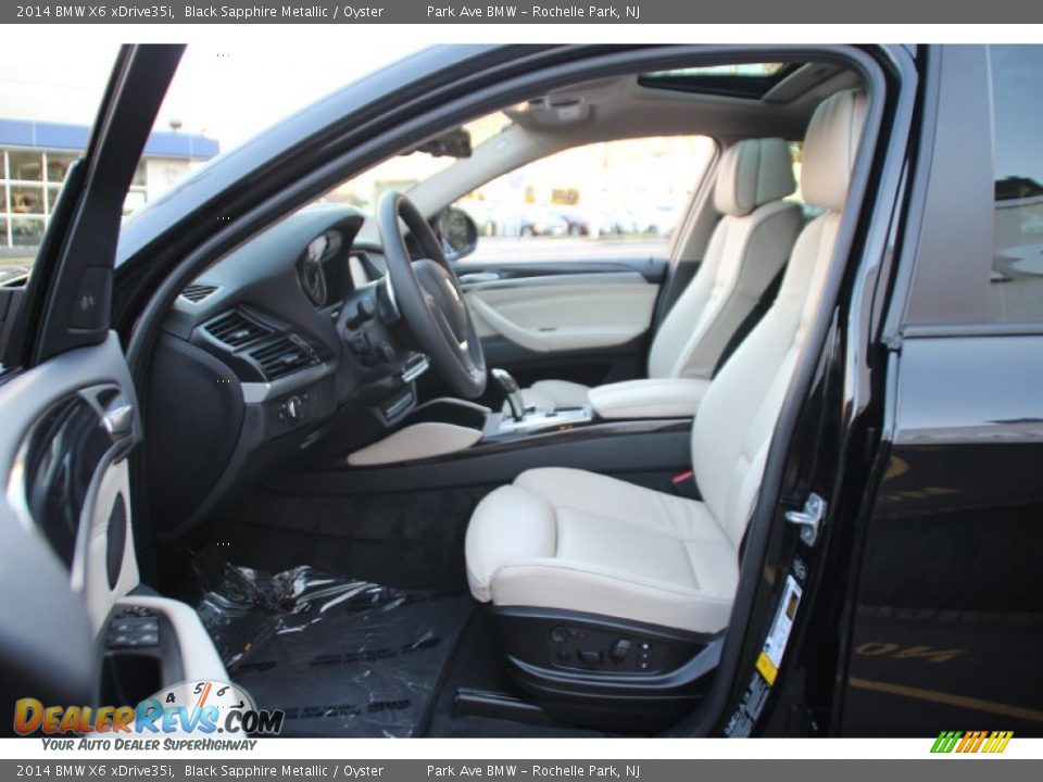 2014 BMW X6 xDrive35i Black Sapphire Metallic / Oyster Photo #12