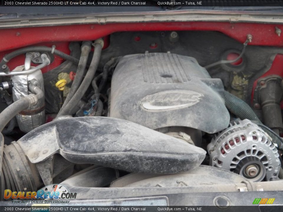 2003 Chevrolet Silverado 2500HD LT Crew Cab 4x4 Victory Red / Dark Charcoal Photo #12